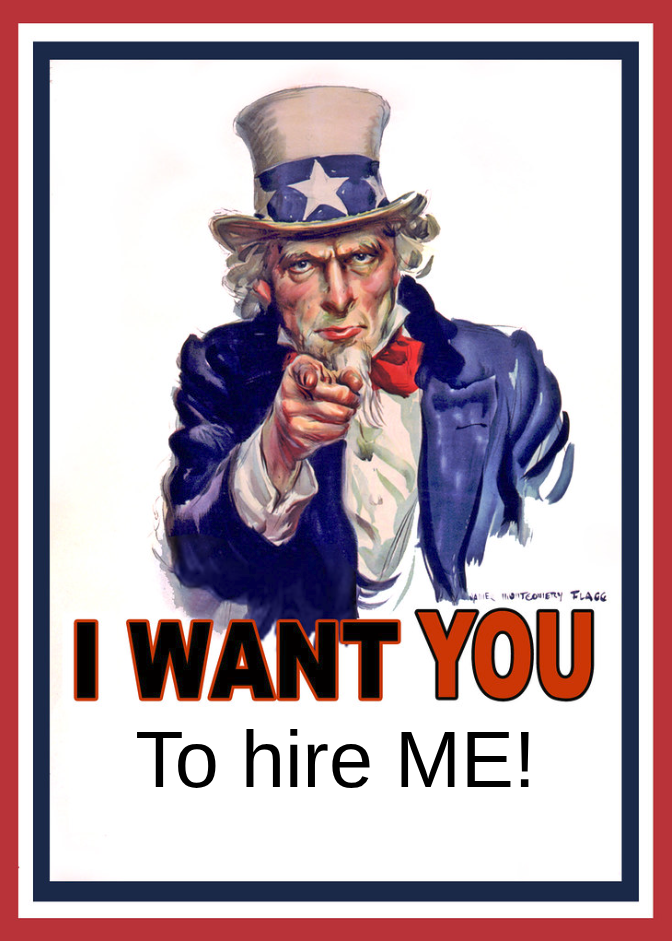 Stylized employer callout poster